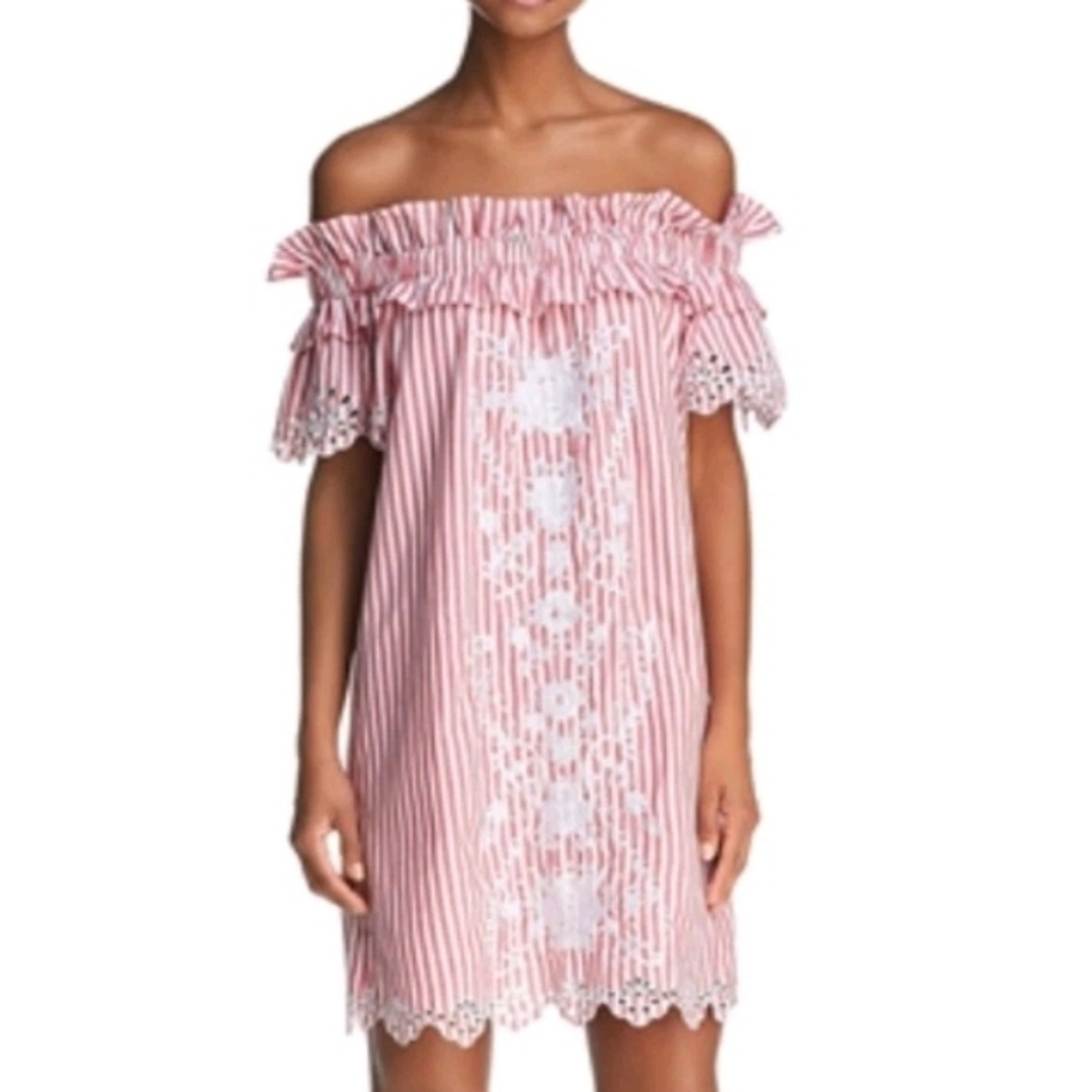 Parker Cable Off The Shoulder Mini Dress